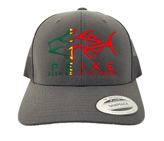 PEIXE CO. 6606 PORTUGAL FLAG LOGO CAP DARK GREY